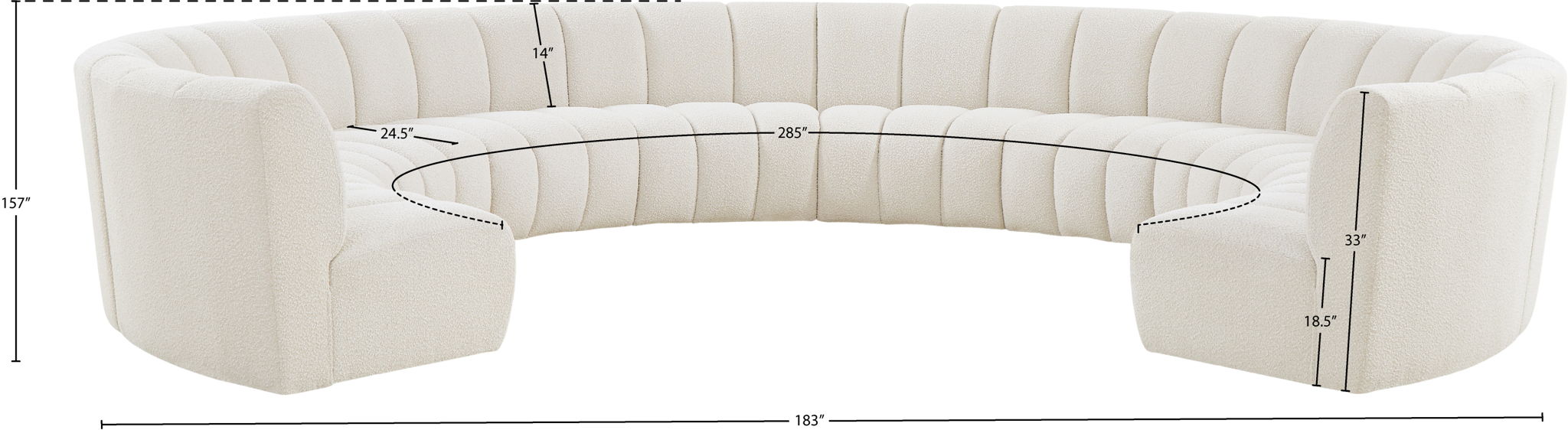 Infinity - 10 Piece Boucle Modular Sectional