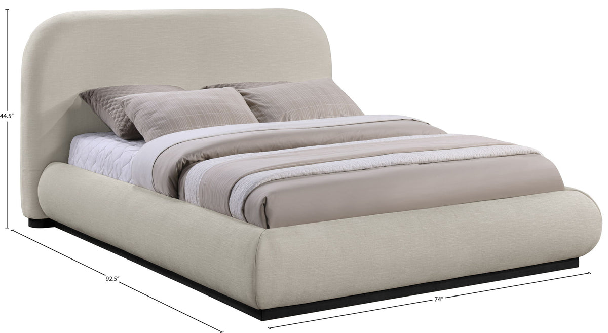 Vaughn - Chenille Bed With Black Base