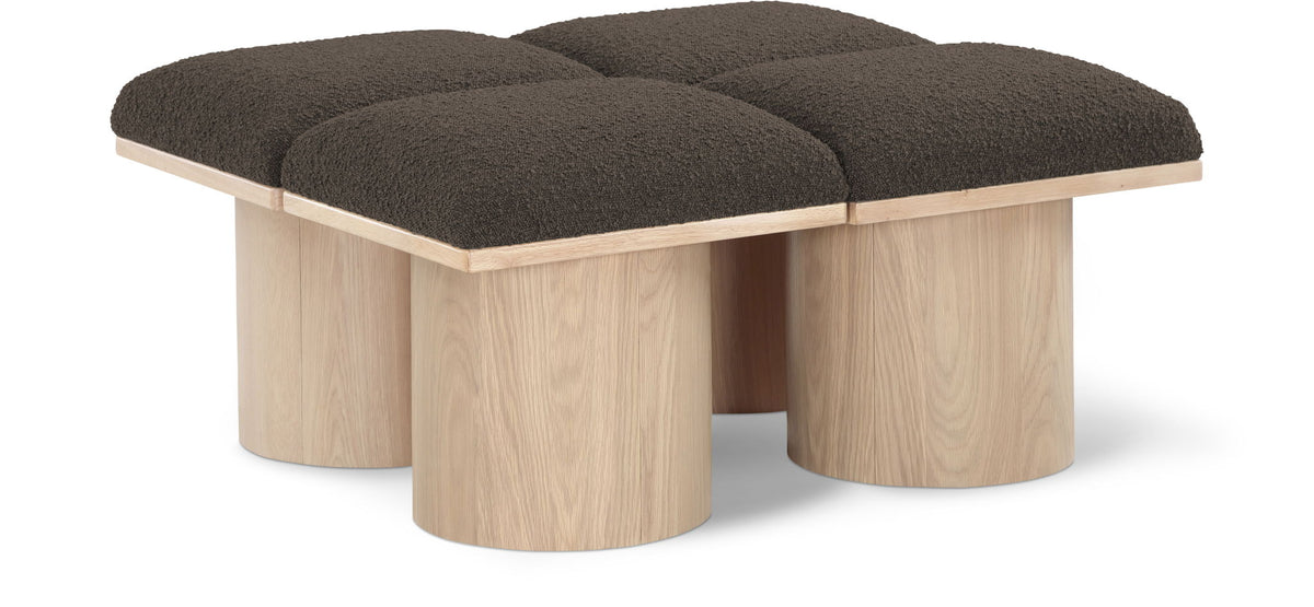 Pavilion - 4 Piece Modular Bench With Natural Base