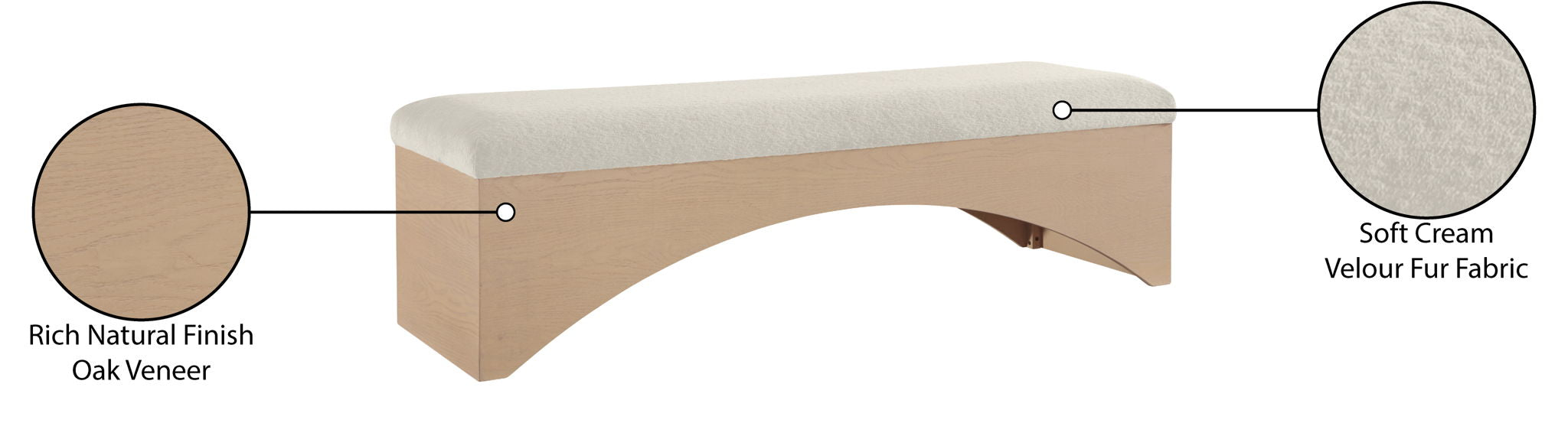 Lawson - Bench With Natural Base