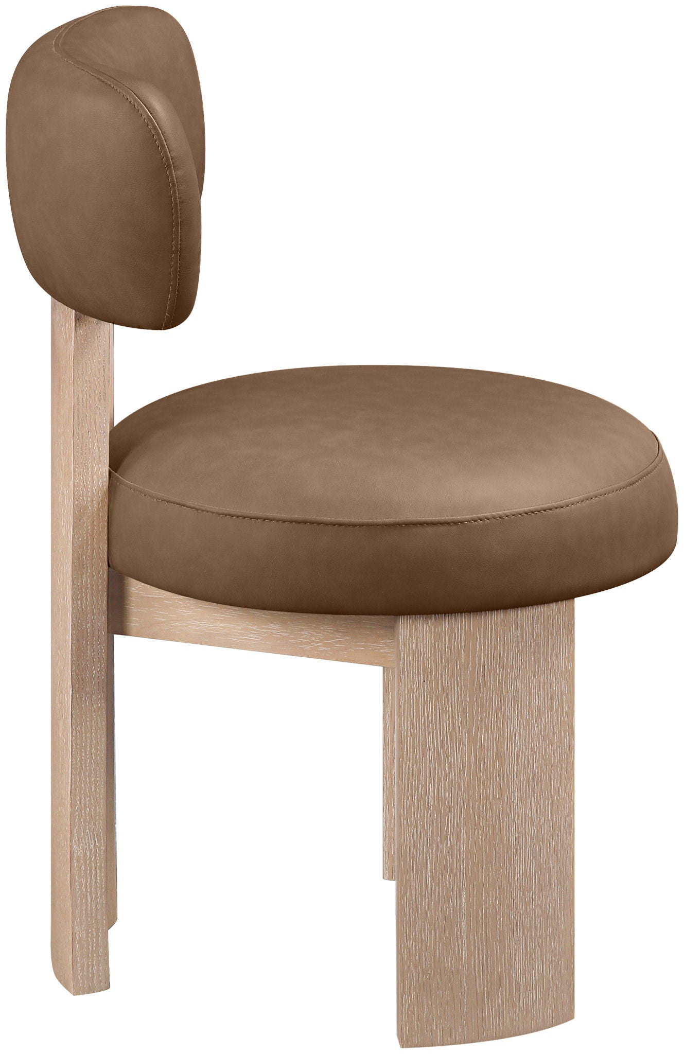 Atelier - Vegan Leather Upholstered Dining Chair (Set of 2) - Painted Natural Frame