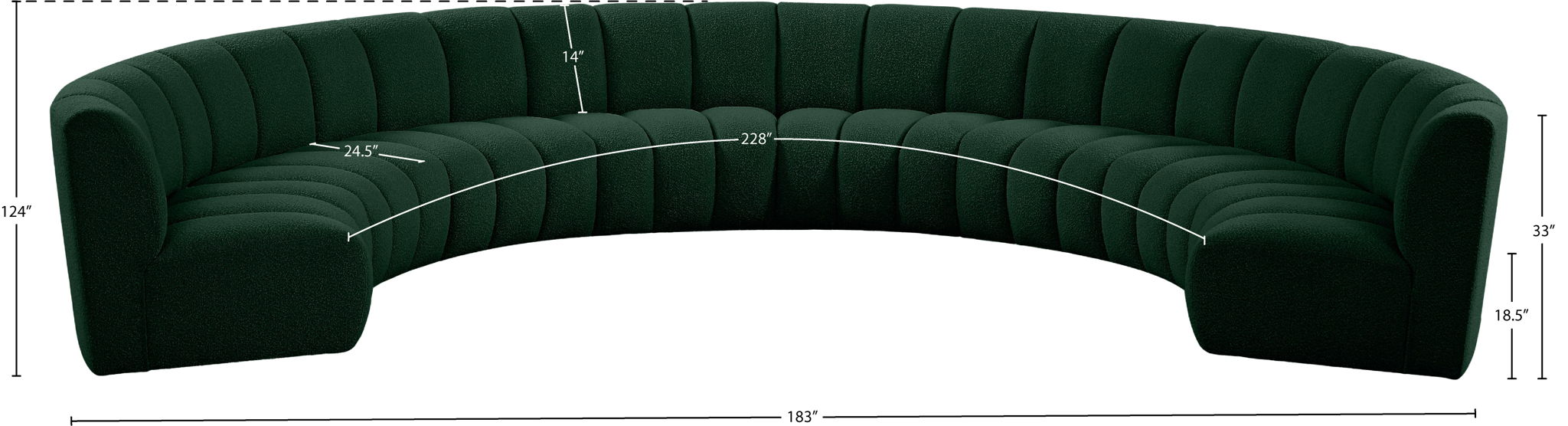 Infinity - 8 Piece Boucle Modular Sectional