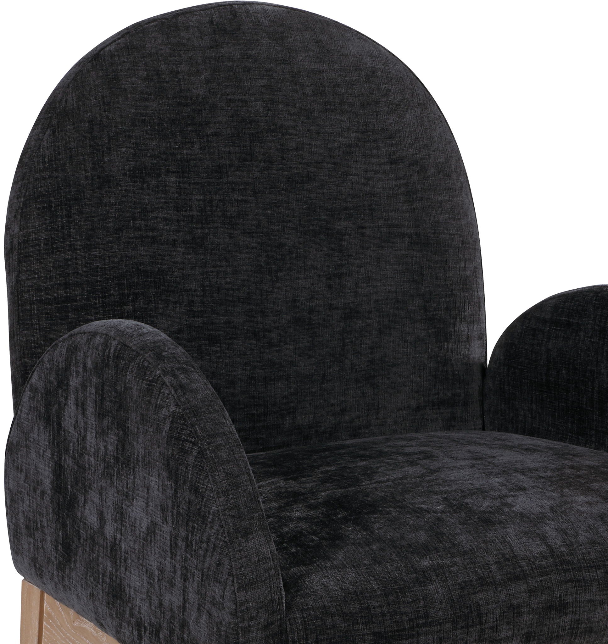 Waldorf - Chenille Dining Arm Chair With Natural Legs