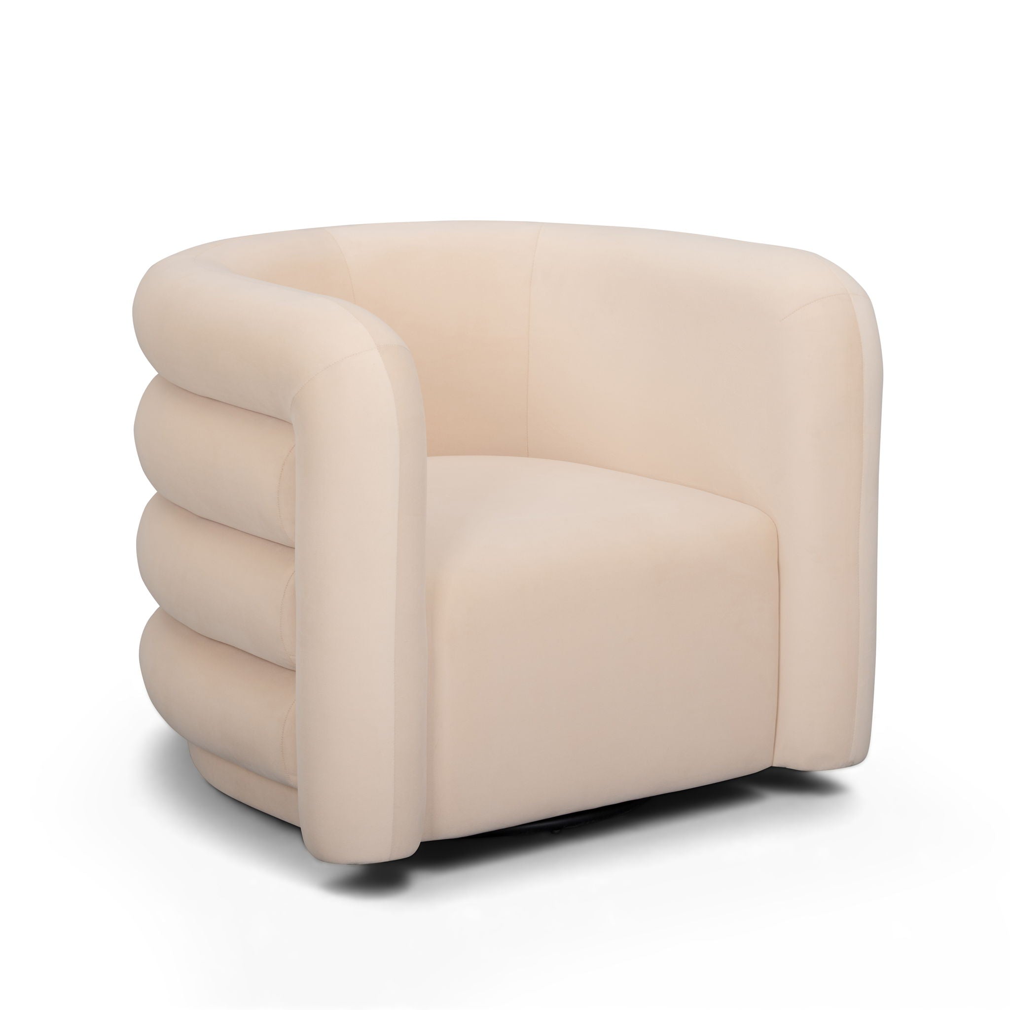 Curves - Velvet Swivel Accent Chair