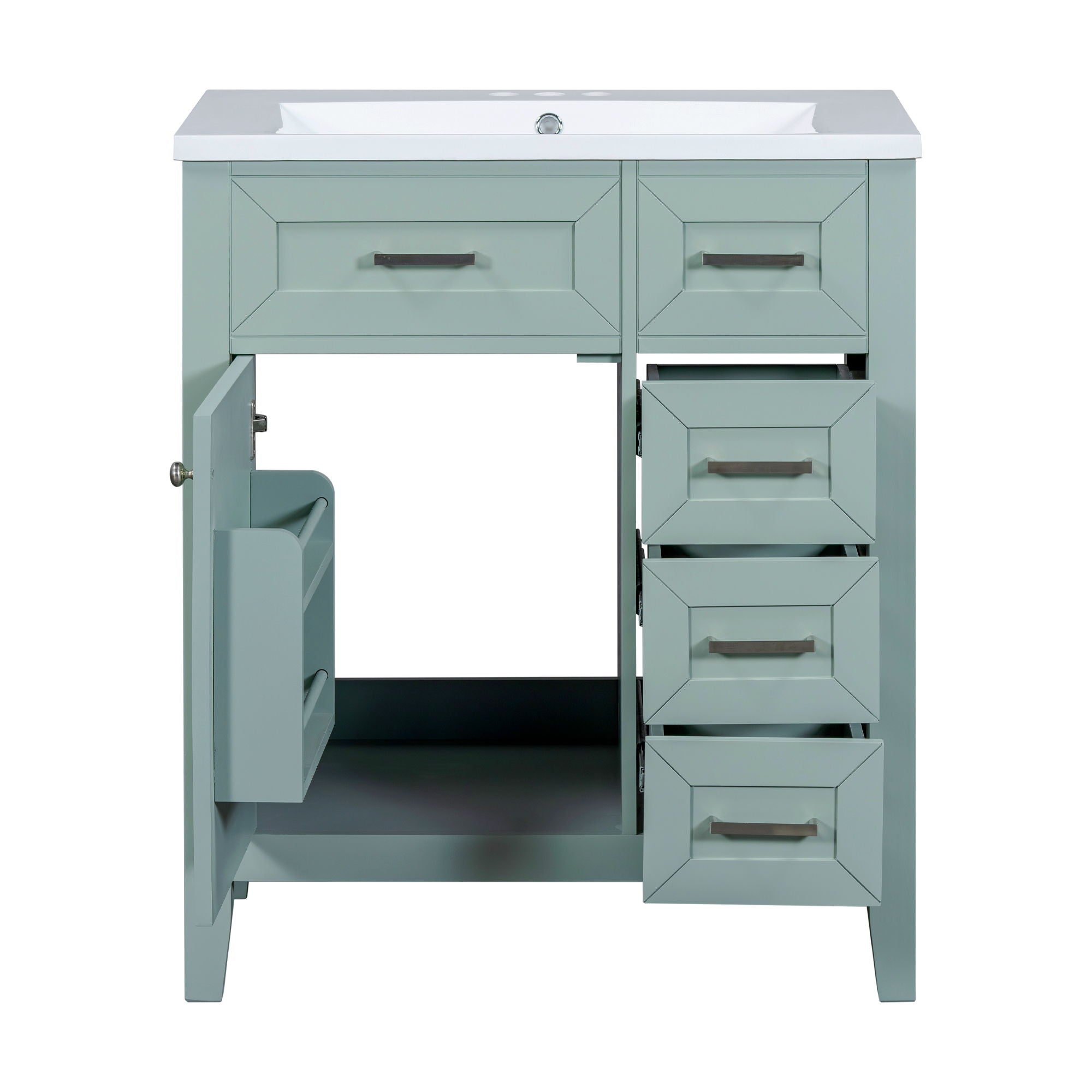 Modern Bathroom Vanity With Sink Combo, 3 Drawers