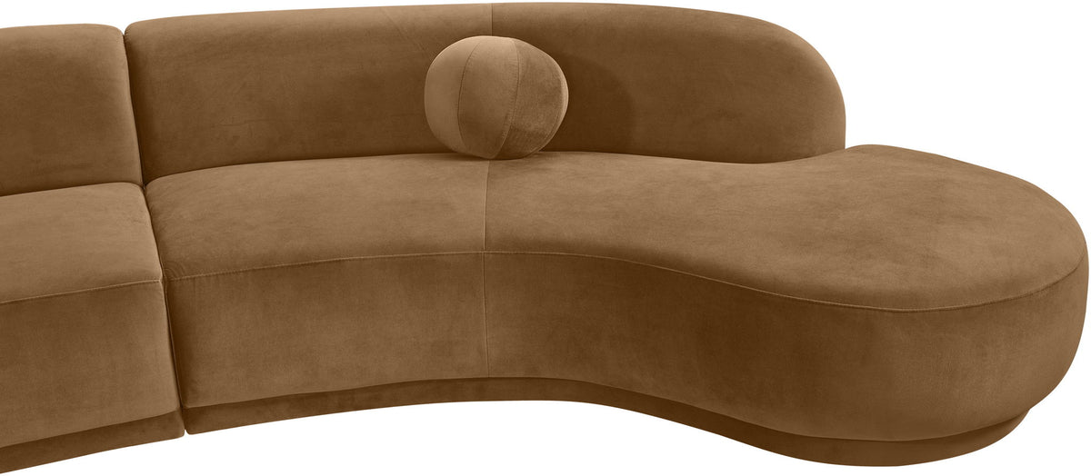 Avra - 192" Velvet Performance Fabric Upholstered Sectional