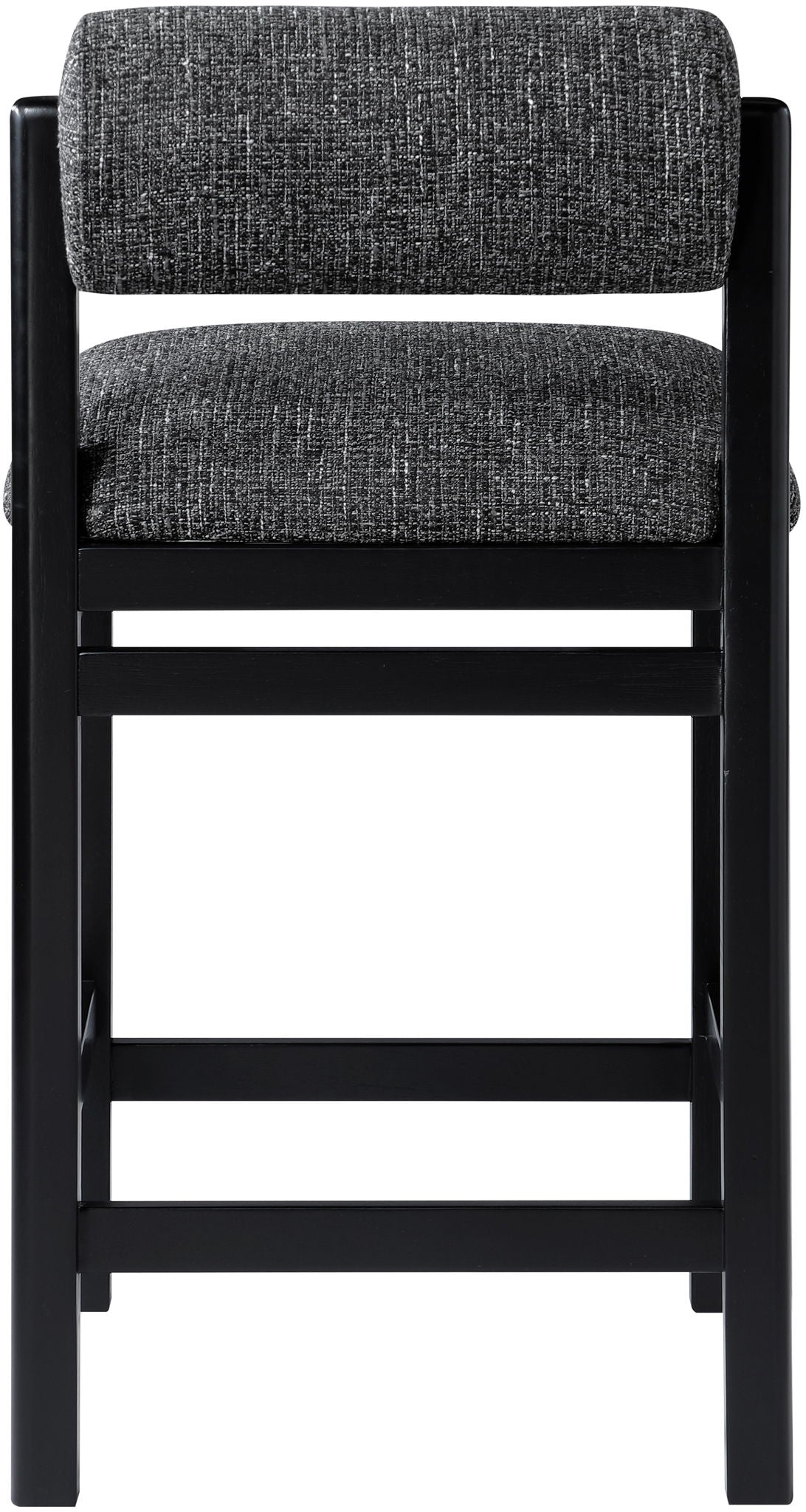 Roundhill - Fabric Counter Stool - Black Frame