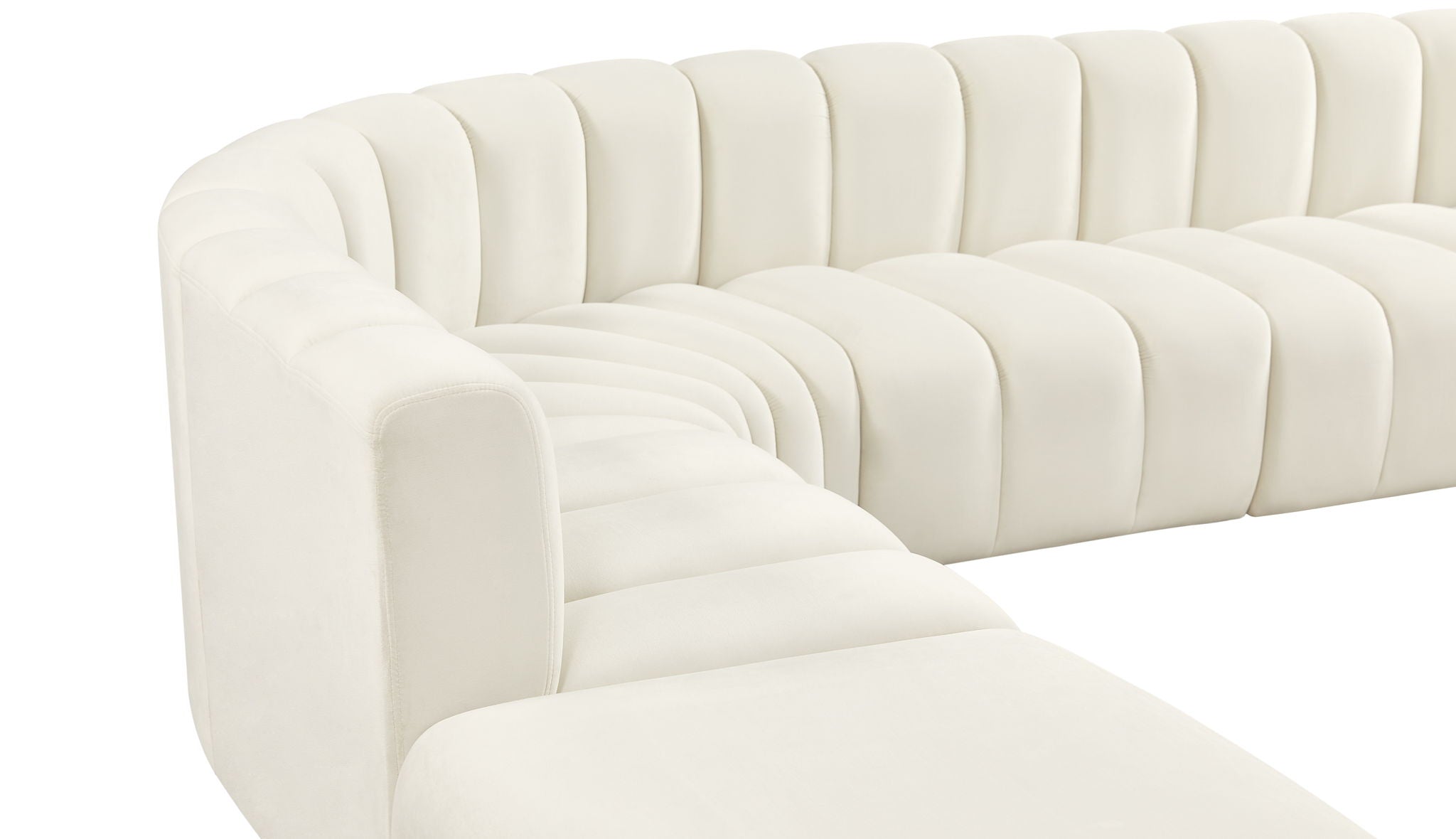 Arc - Velvet 7 Piece Corner Modular Sofa