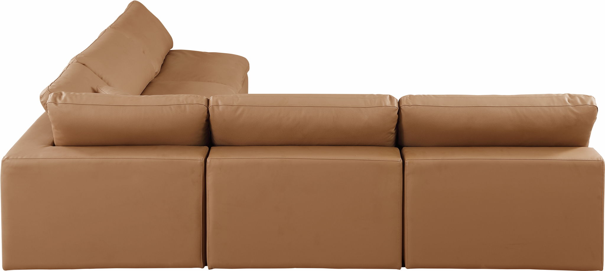 Comfy - 5 Piece Faux Leather Modular Corner Armless Sectional