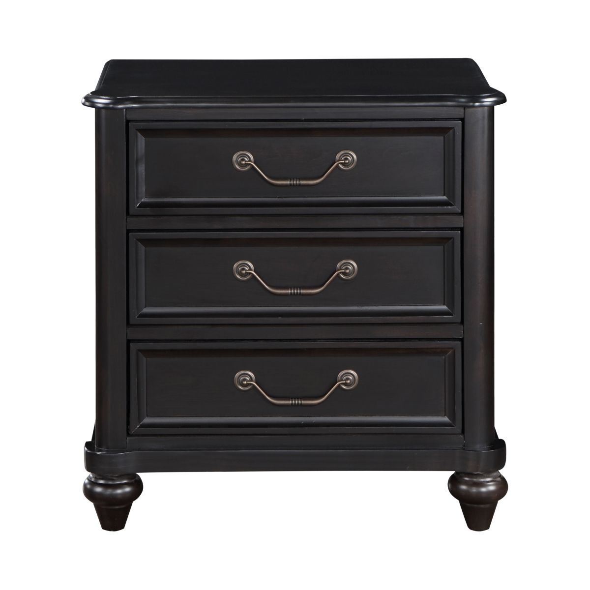 Herman - Nightstand - Charcoal Brown