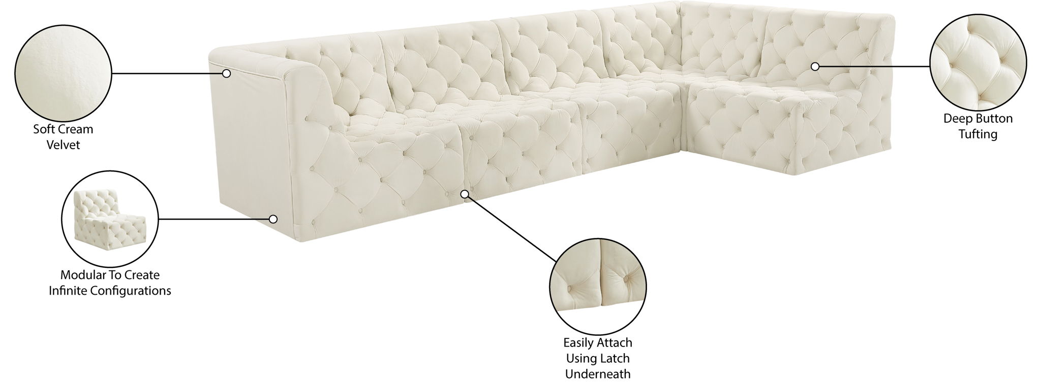 Tuft - 5 Piece Modular Sectional