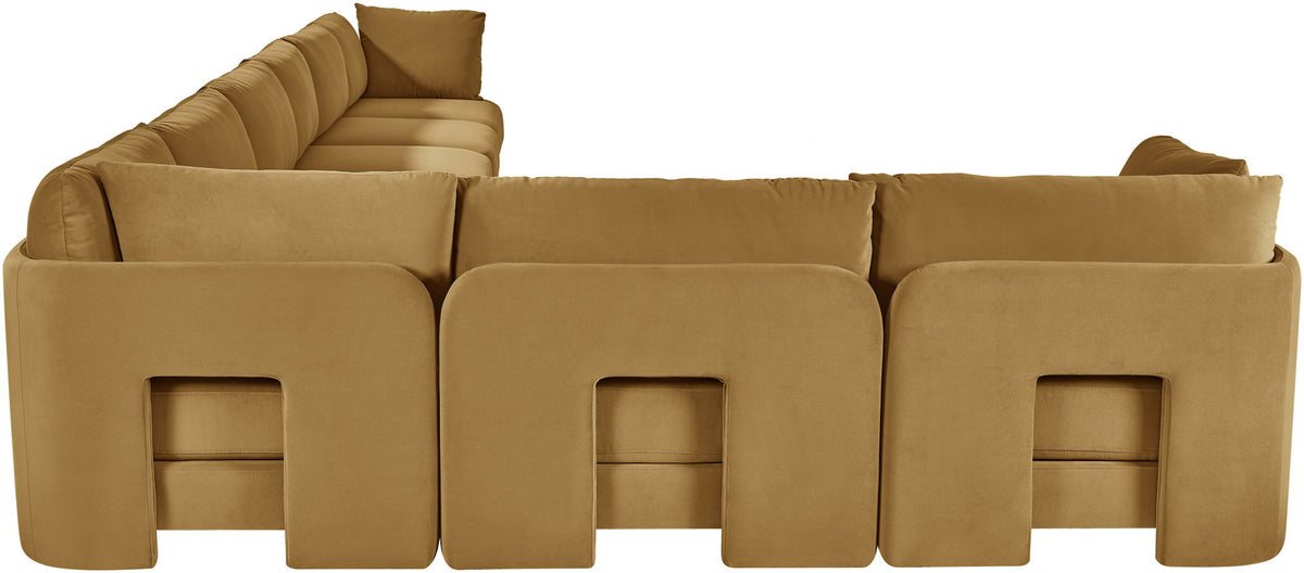 Hammond - Velvet Performance Fabric Upholstered 8 Piece L-Shaped Sectional