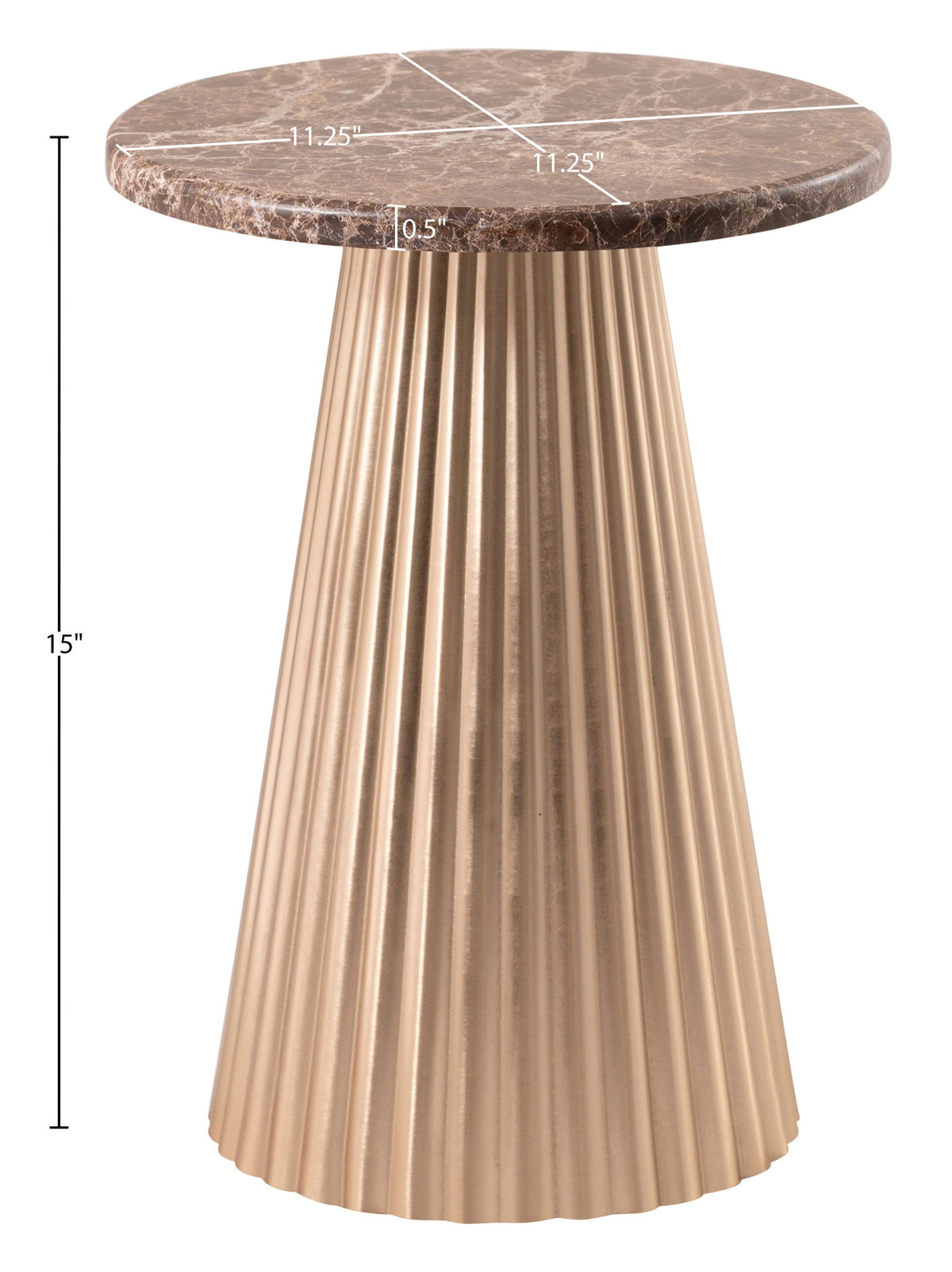 Cindra - Genuine Marble Top And Iron Base Table
