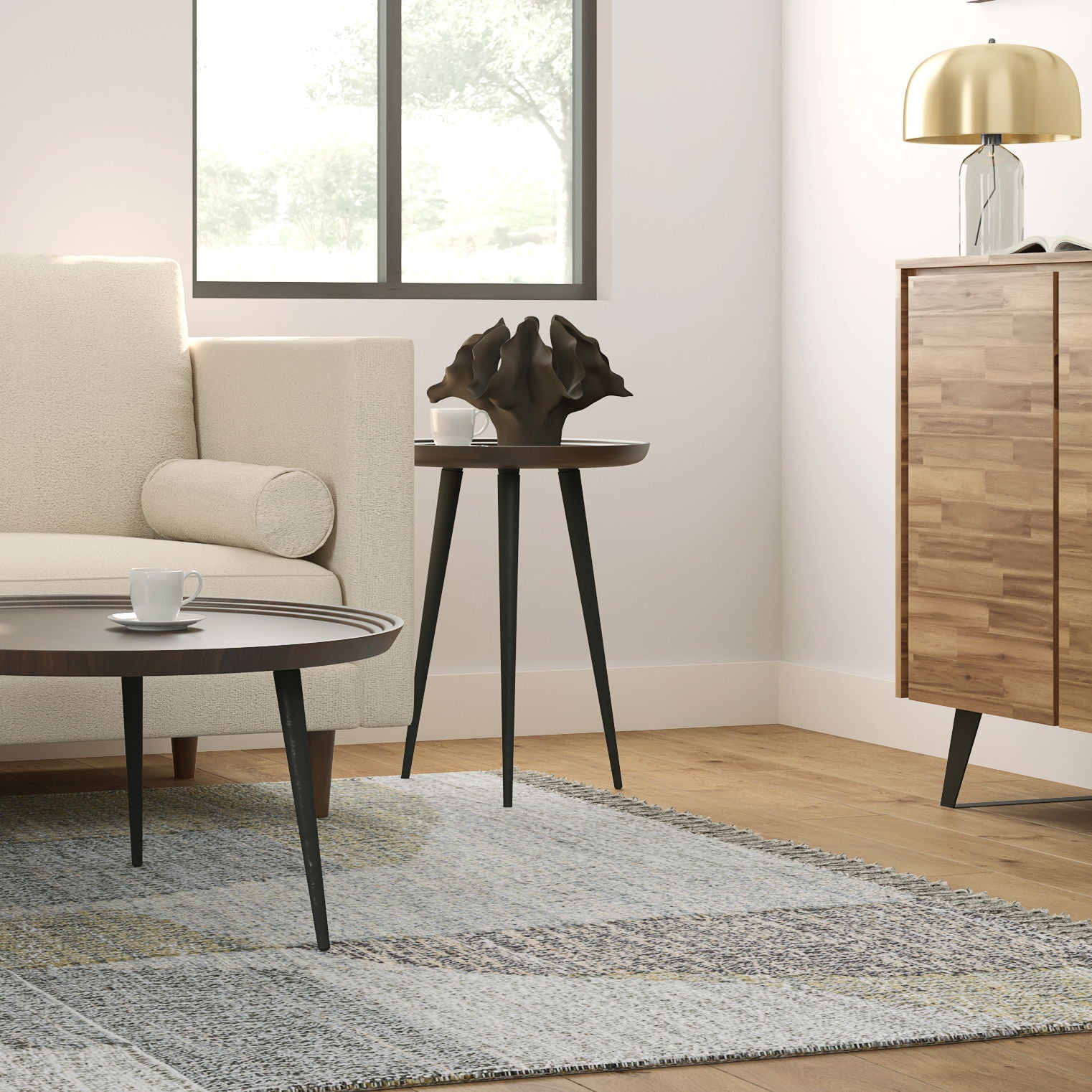 Clairmont - Round Side Table - Cognac