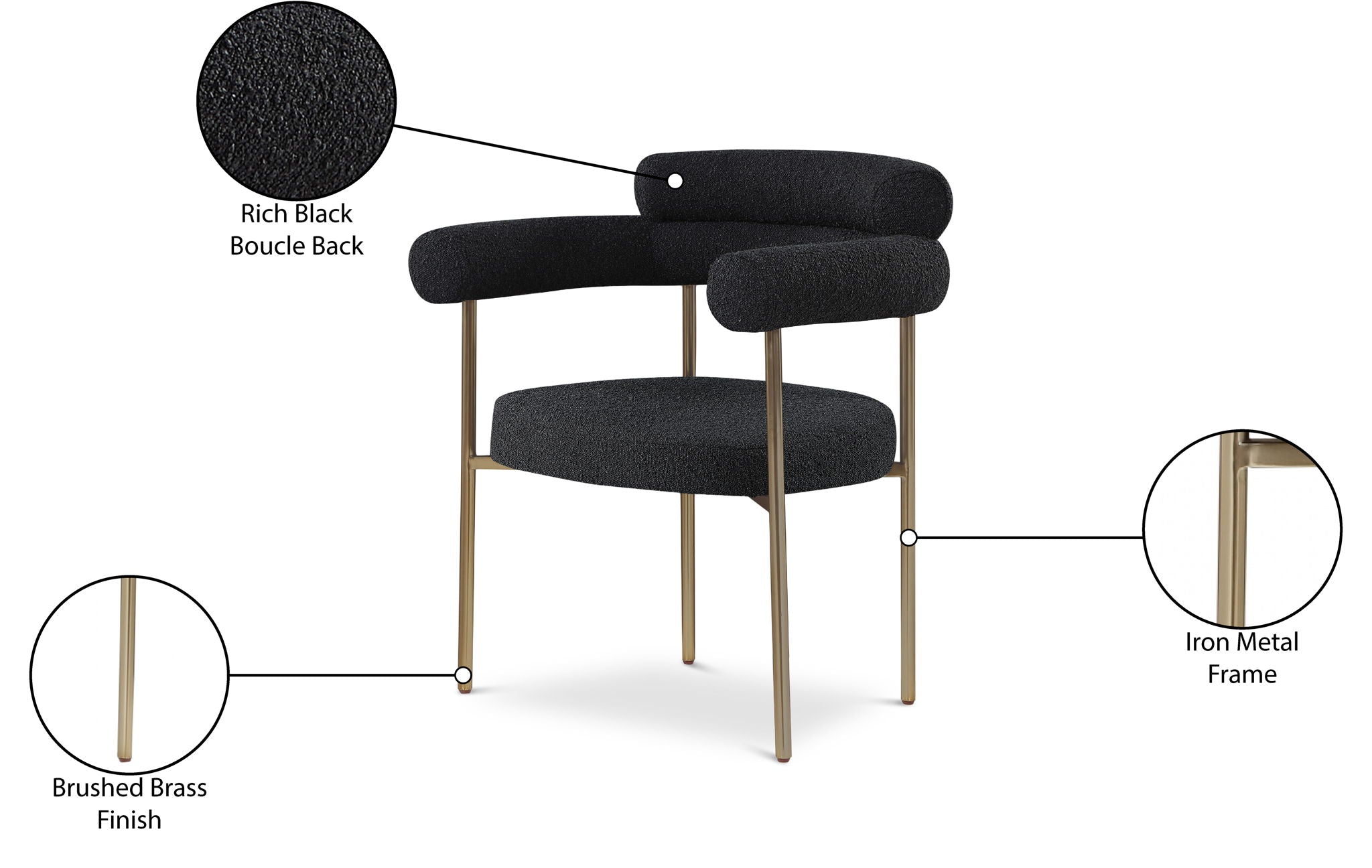 Blake - Boucle Fabric Dining Chair (Set of 2)