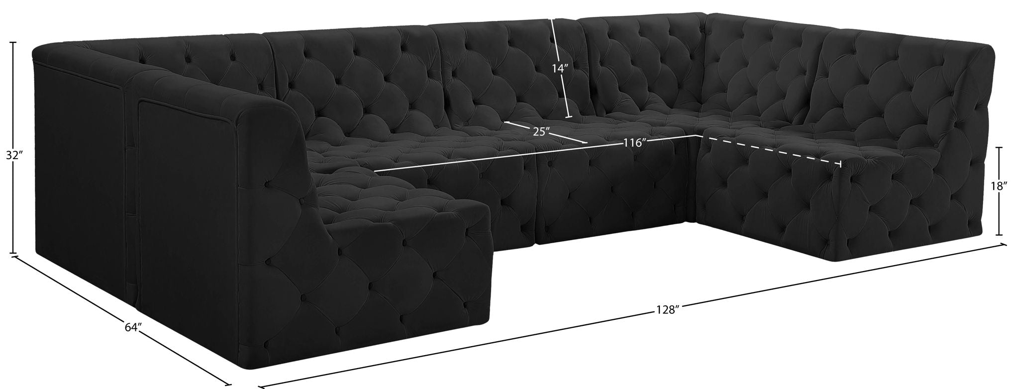 Tuft - 6 Piece Modular Sectional