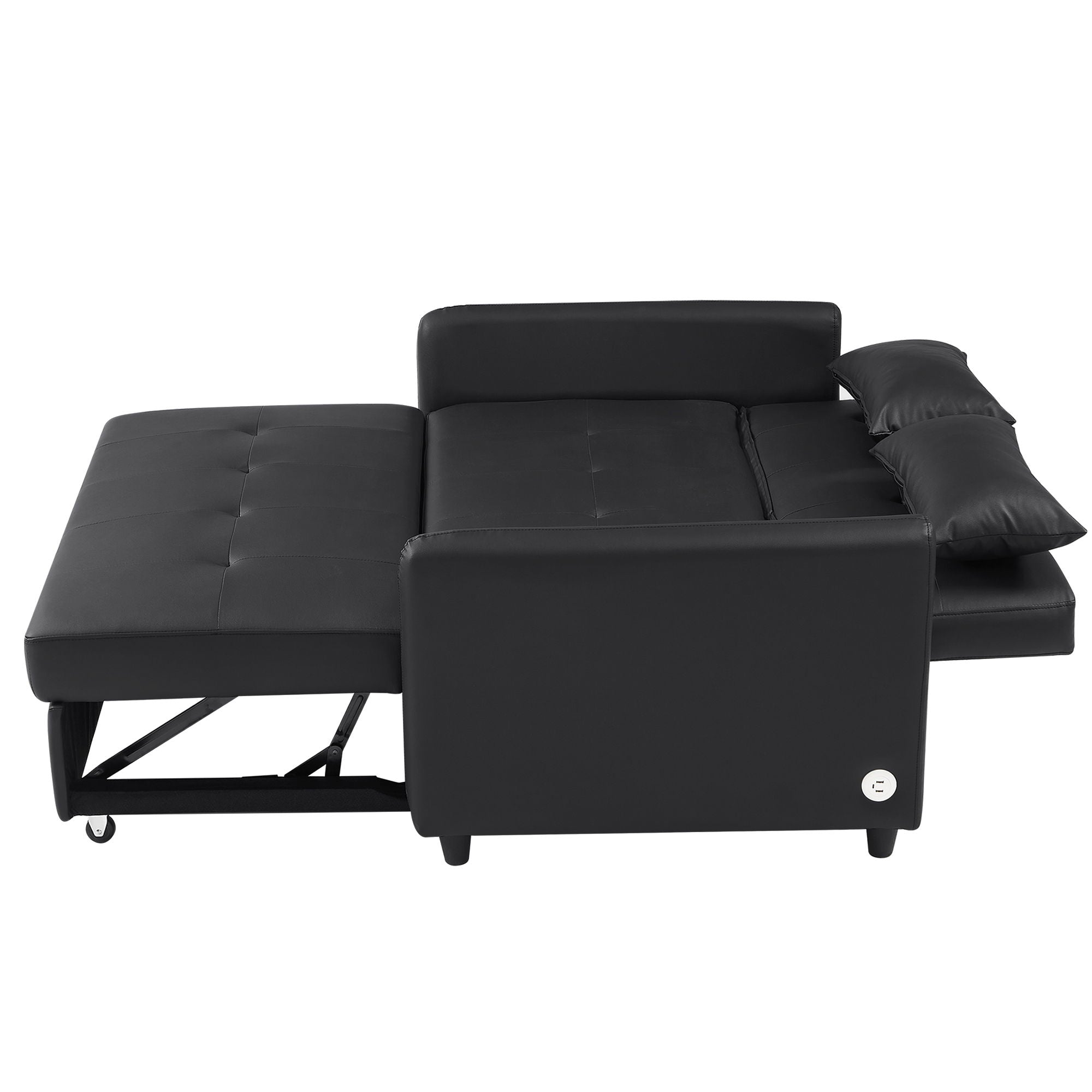 Convertible Sleeper Sofa Bed With 3 USB Ports
