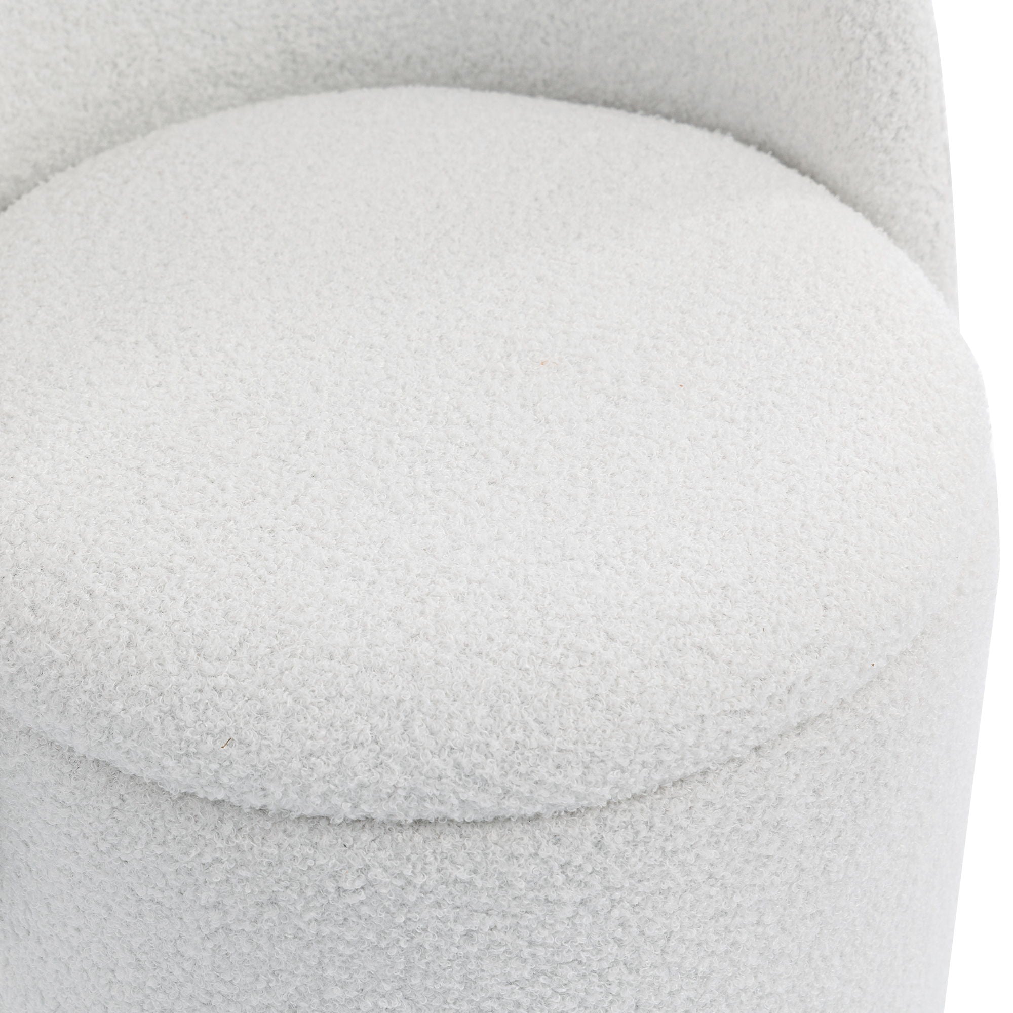 Barrel Chair & Built In Storage, 360° Swivel - Beige
