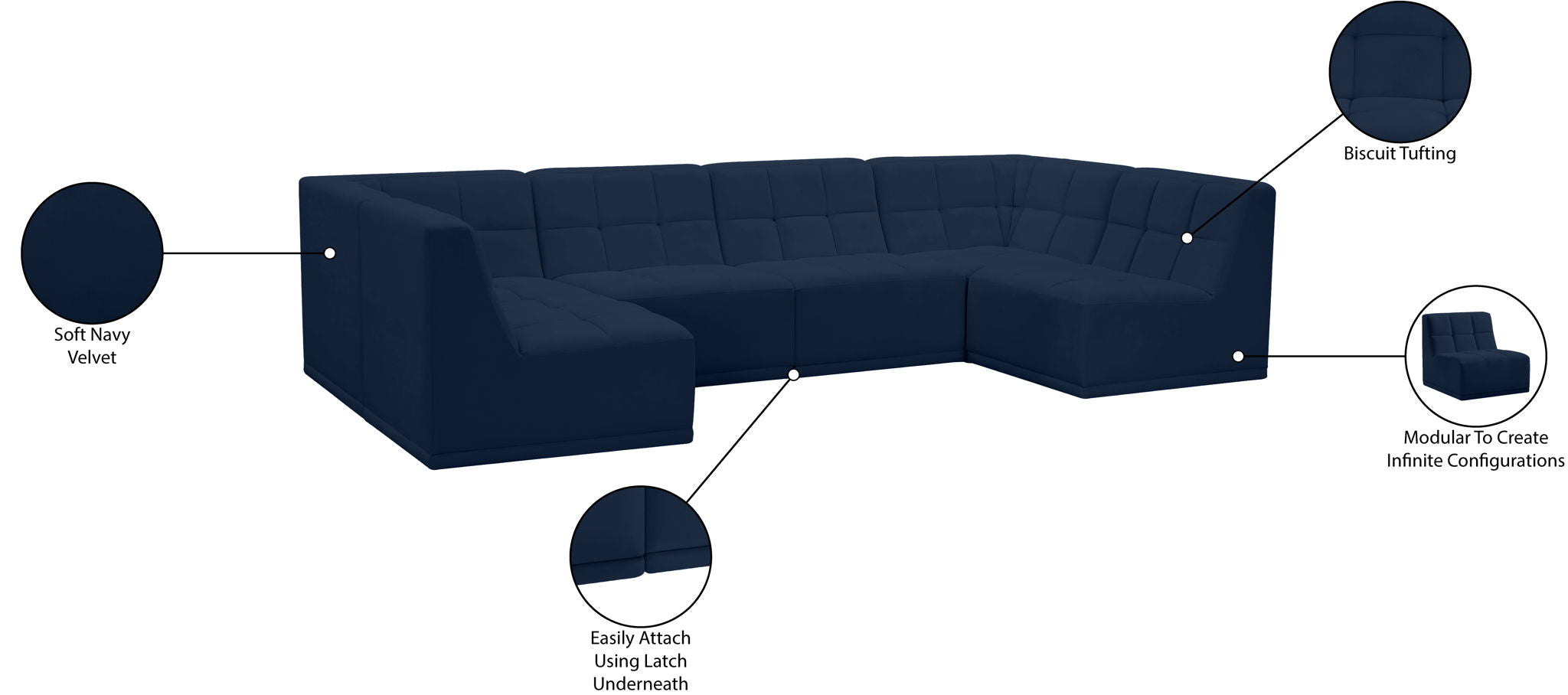 Relax - 6 Piece Modular Sectional