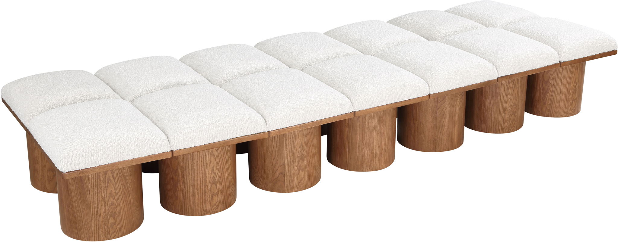 Pavilion - 14 Piece Modular Bench With Brown Base