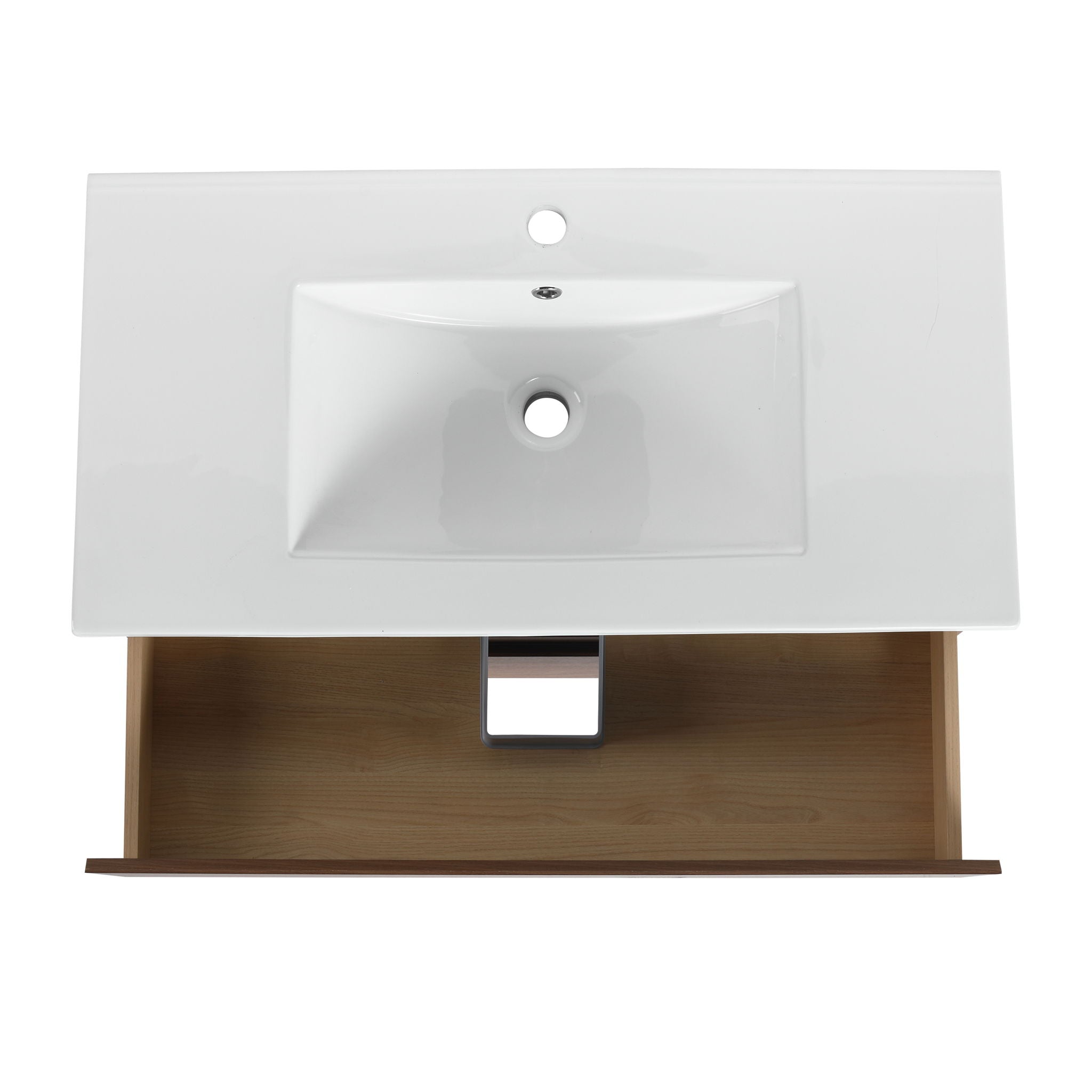 Wall Mounted Bathroom Vanity & Sink, 2 Soft Close Drawers