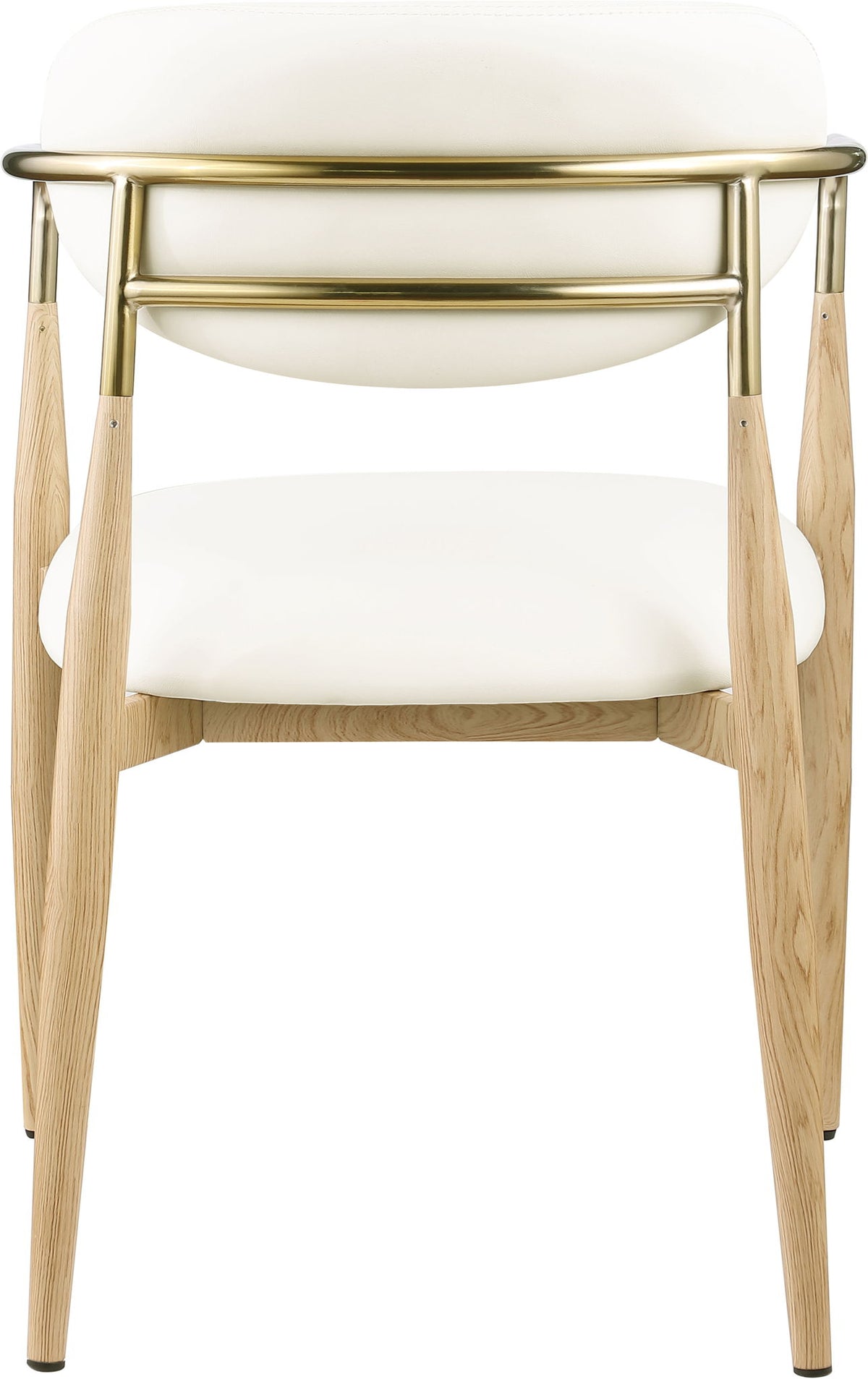 Ronda - Vegan Leather Upholstered Dining Arm Chair - Natural Legs