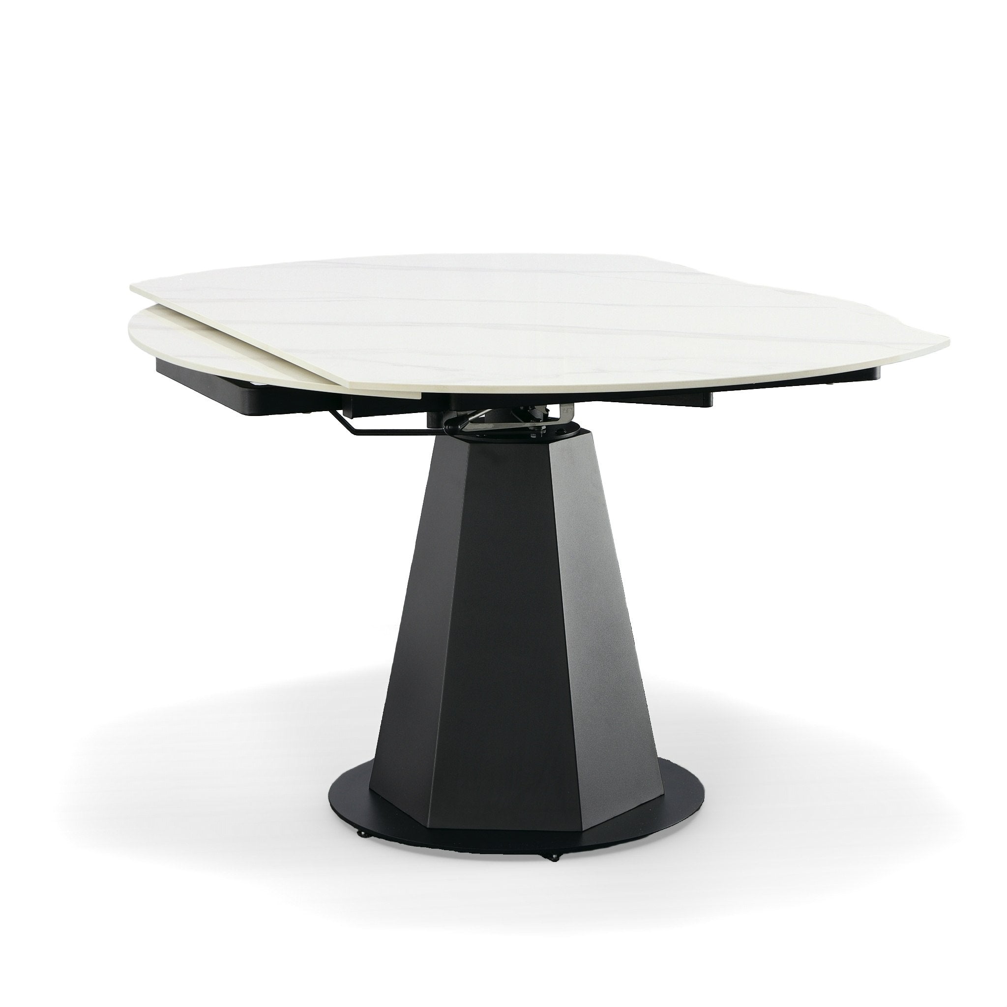 Modrest Barela - Modern Black and White Ceramic Extendable 35.5"/53" Dining Table