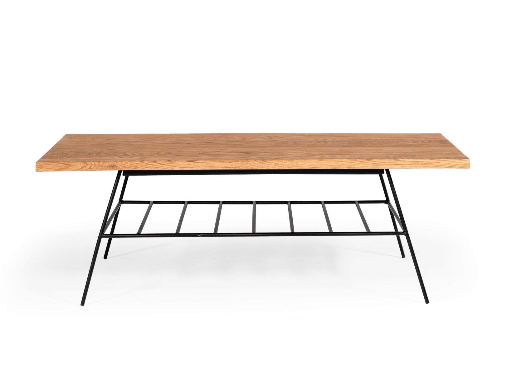 Modrest Barnum - Industrial Oak and Black Iron Live Edge Coffee Table