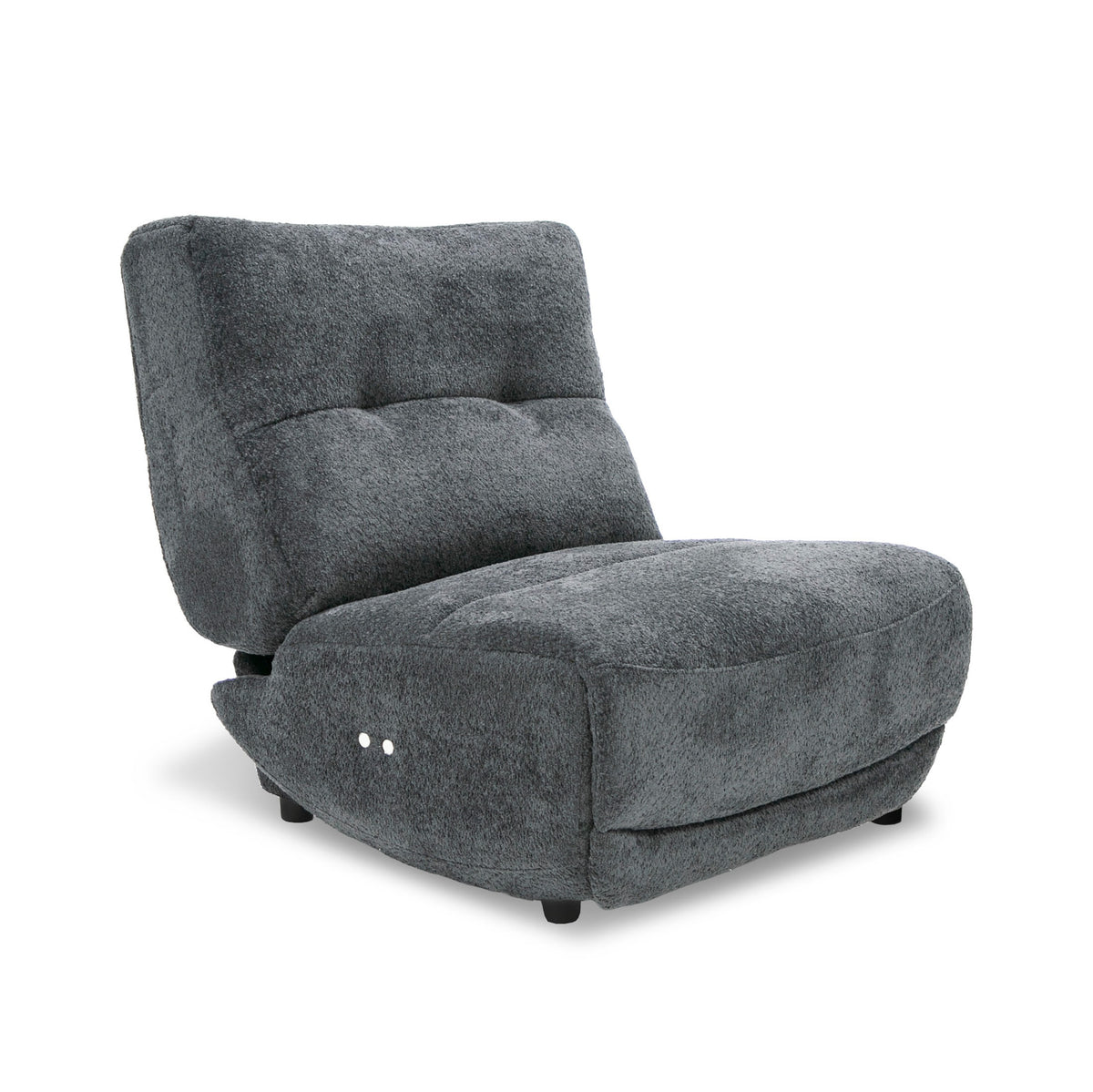 Basil - Modern Black Fabric Small Electric Recliner Chair