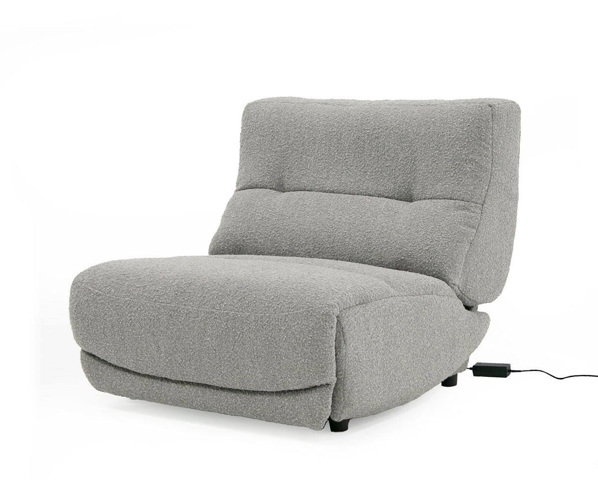 Basil - Modern Grey Fabric Large Electric Recliner Chair