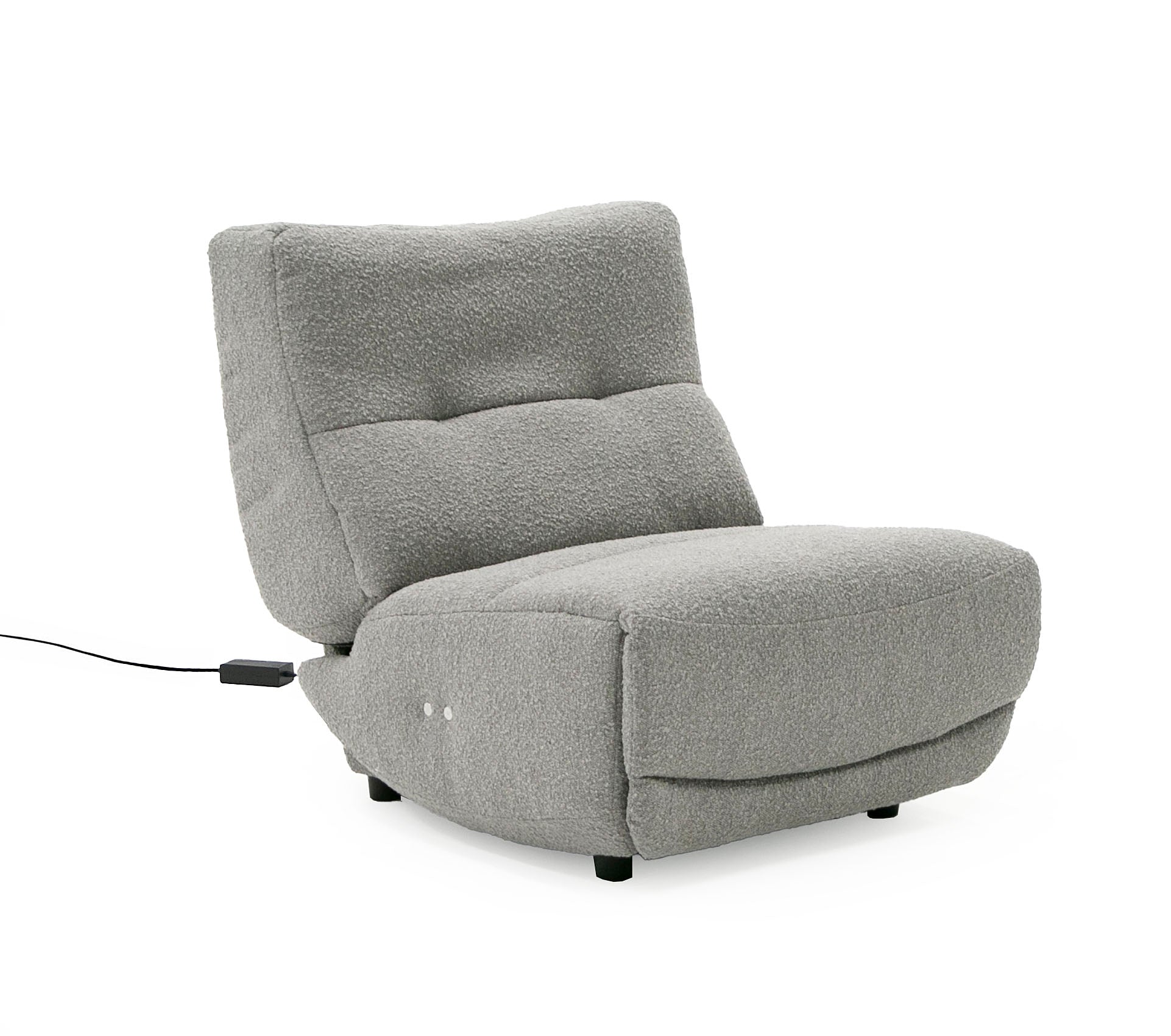 Divani Casa Basil - Modern Grey Fabric Small Electric Recliner Chair