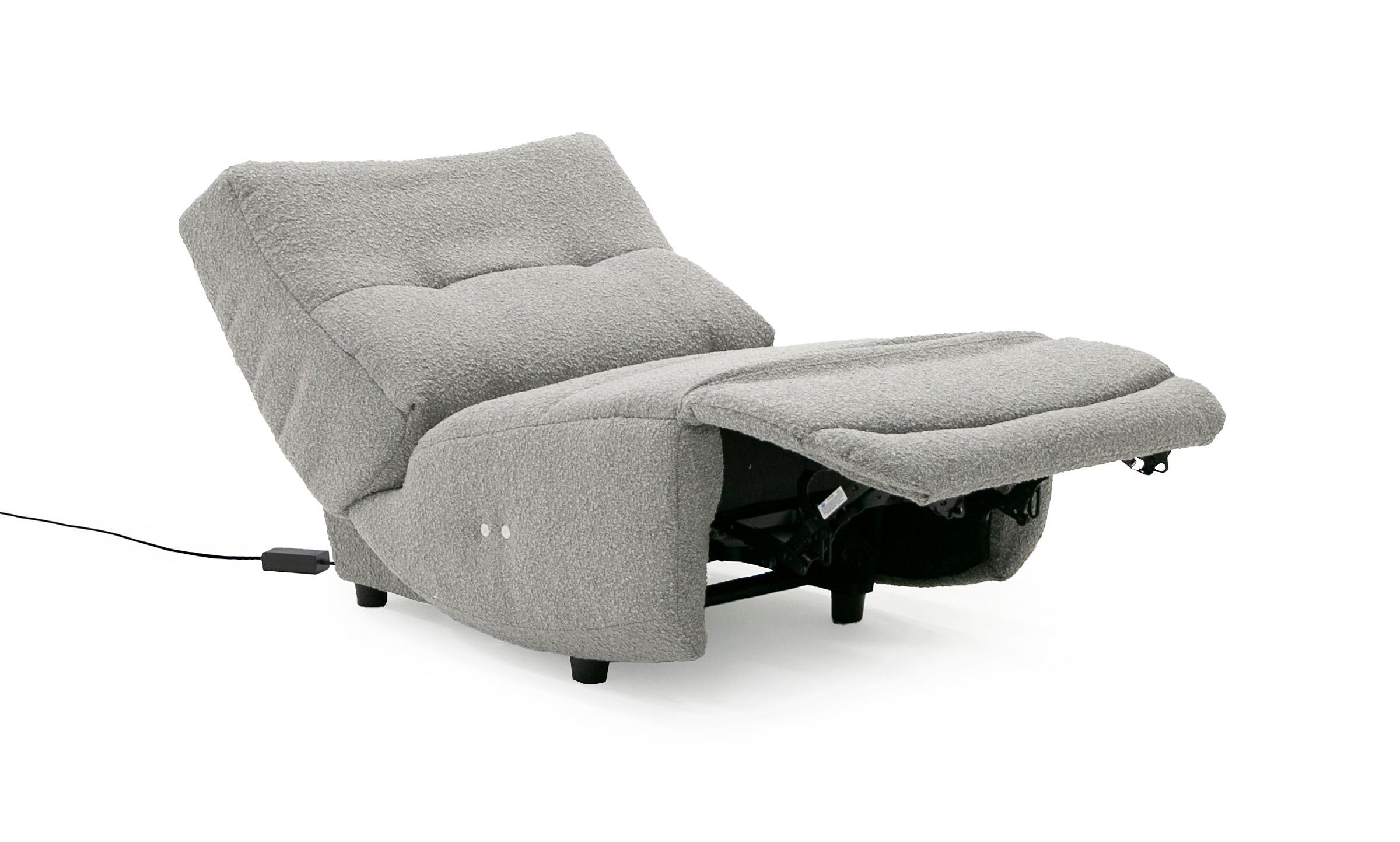 Divani Casa Basil - Modern Grey Fabric Small Electric Recliner Chair