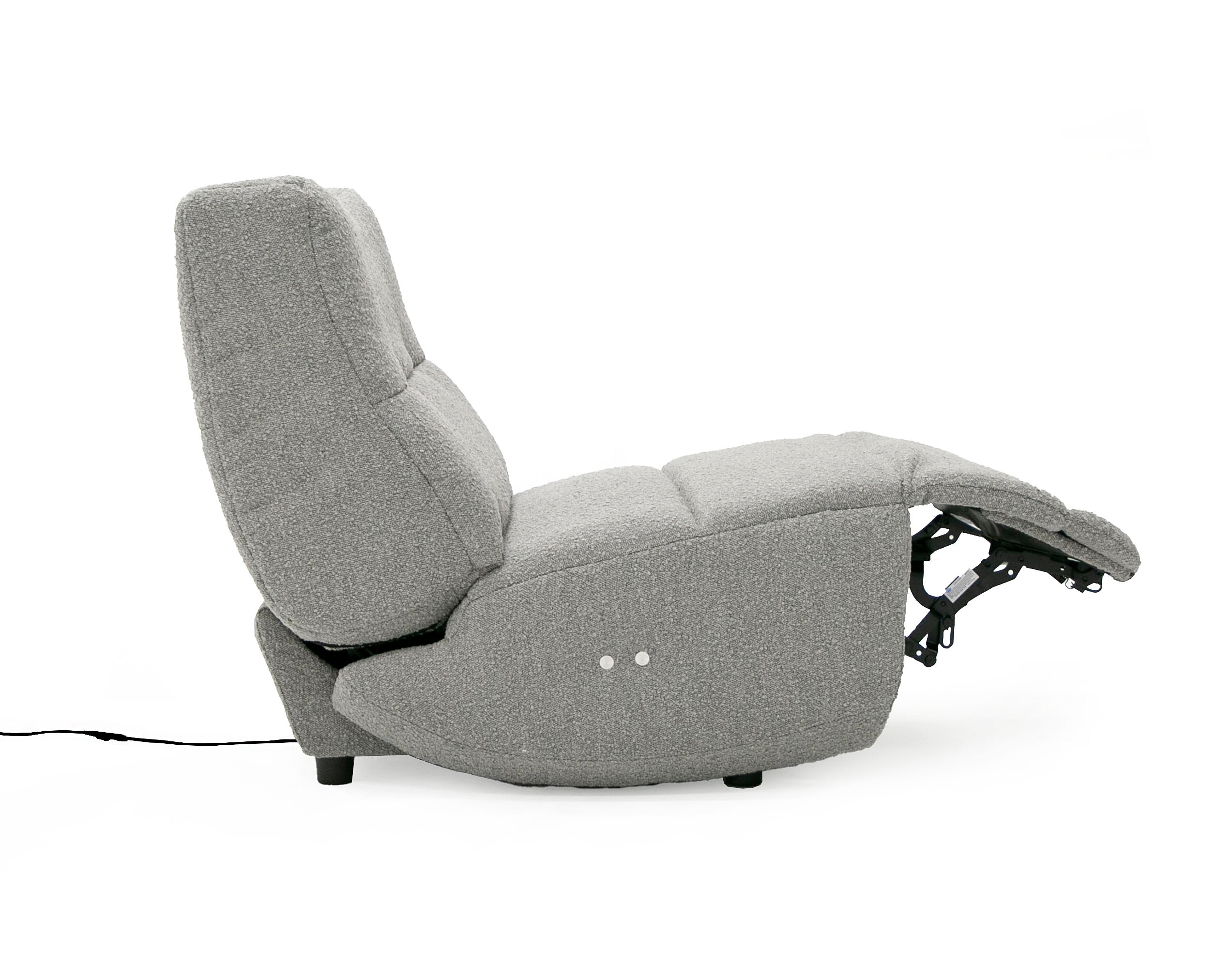 Divani Casa Basil - Modern Grey Fabric Small Electric Recliner Chair