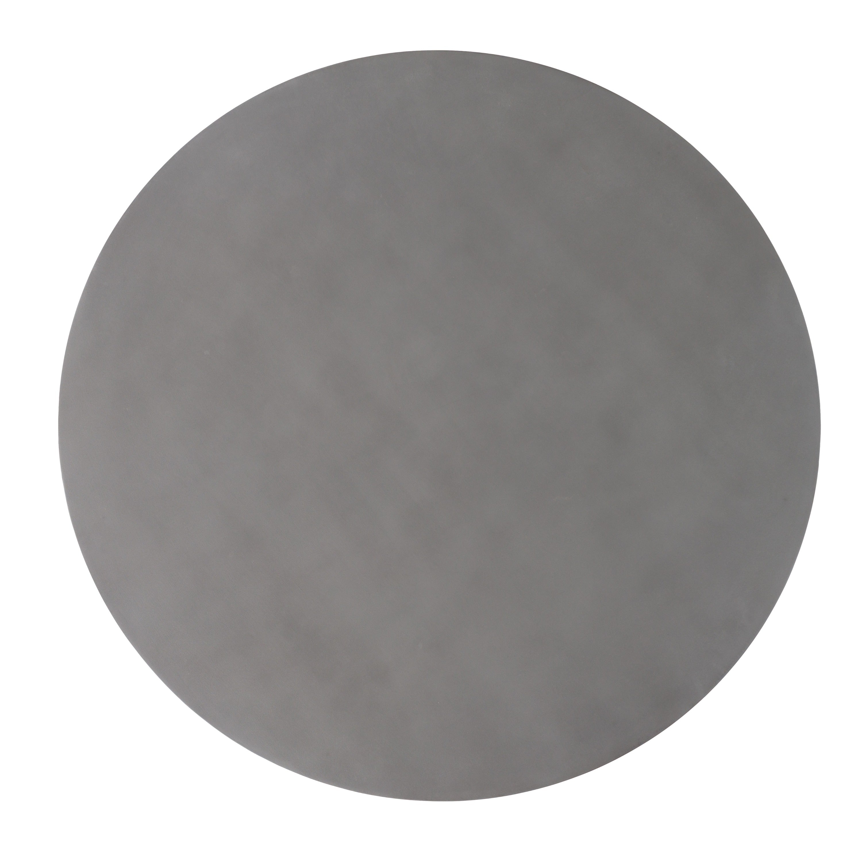 Modrest Bateman - Modern Faux Concrete + Walnut Round Dining Table