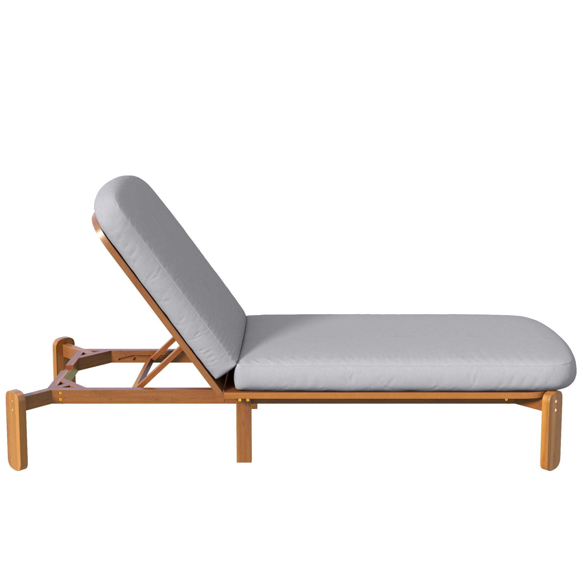 Outdoor Chaise Lounge With Adjustable Backrest