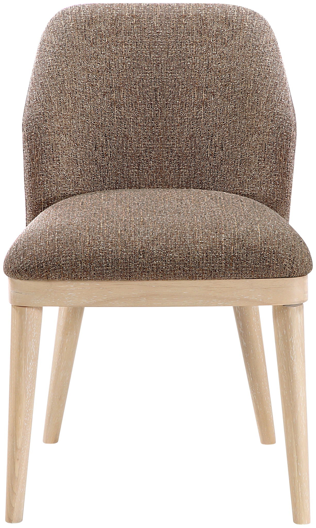 Valeo - Linen Textured Fabric Upholstered Dining Chair (Set of 2) - Painted Natural Base
