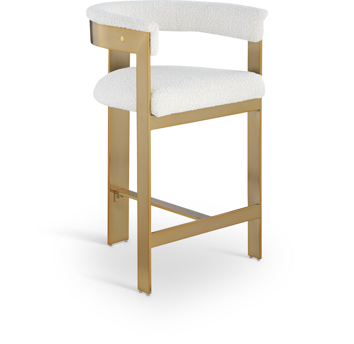 Romeo - Boucle Counter Stool With Gold Base (Set of 2)
