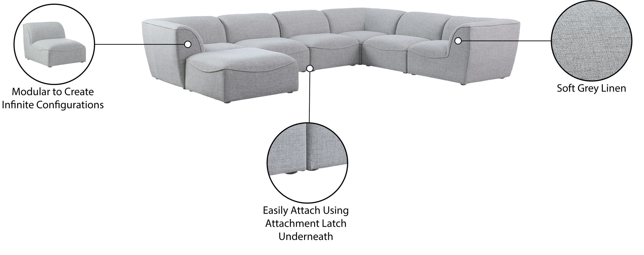 Miramar - 7 Piece Modular Sectional