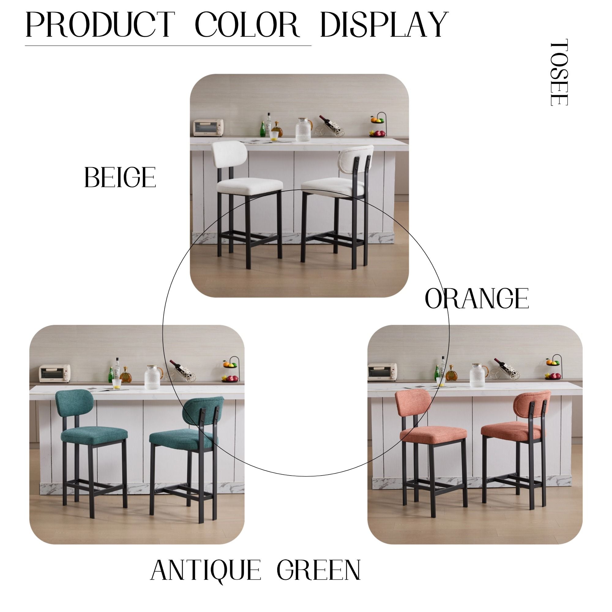 Modern Counter Height Stools (Set of 2)