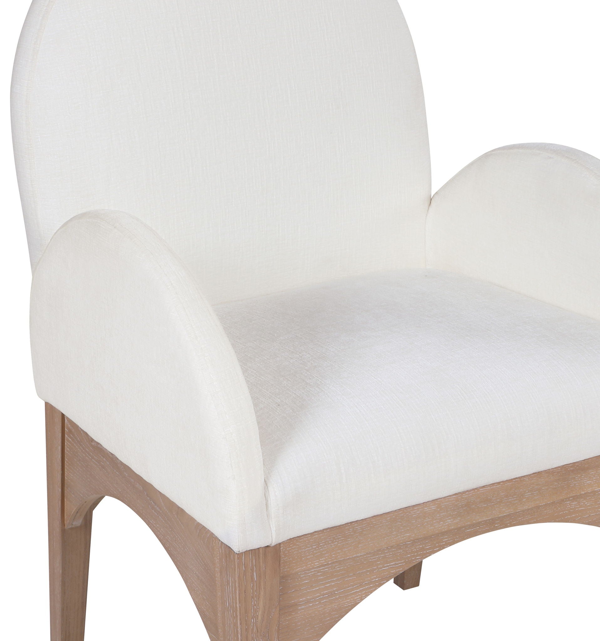 Waldorf - Chenille Dining Arm Chair With Natural Legs