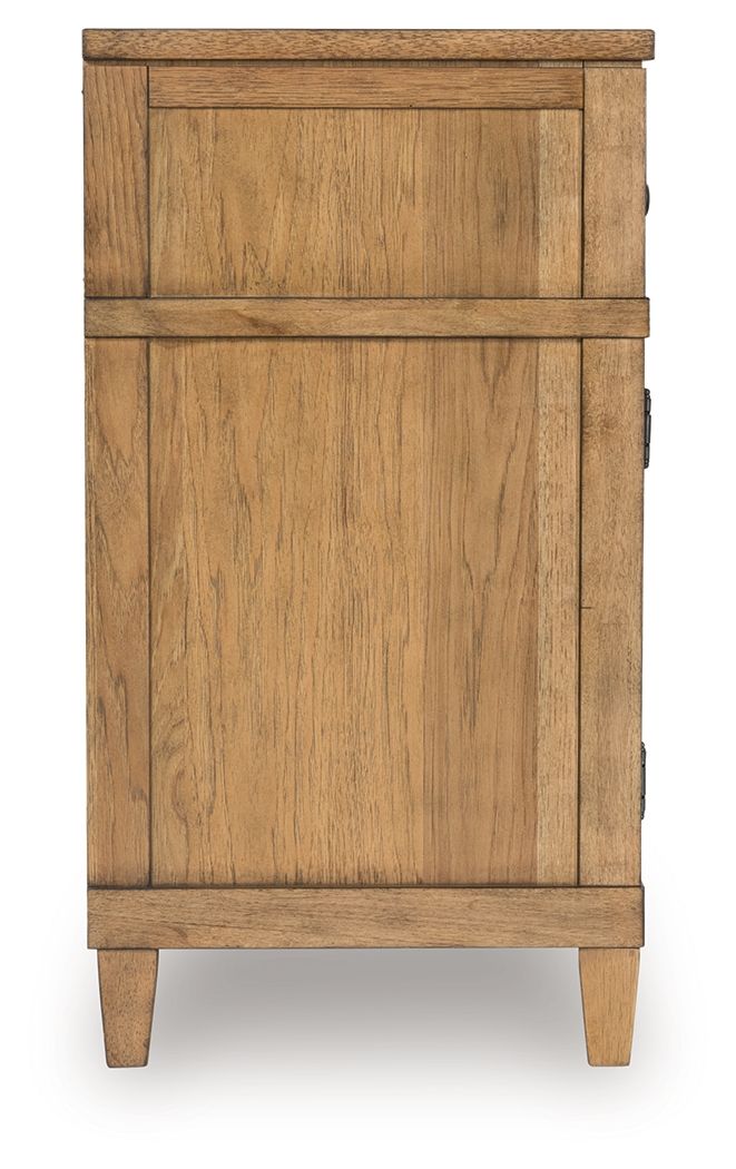 Sharlance - XL TV Stand With Fireplace Option - Light Brown