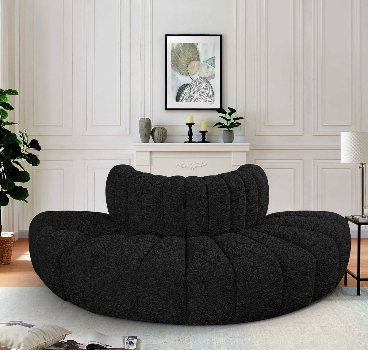 Arc - Boucle Fabric 4 Piece Modular Sofa