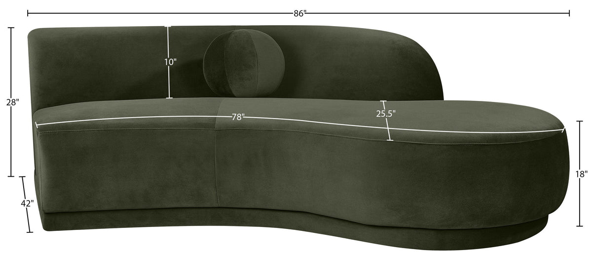 Avra - 86" Velvet Performance Fabric Upholstered Sofa