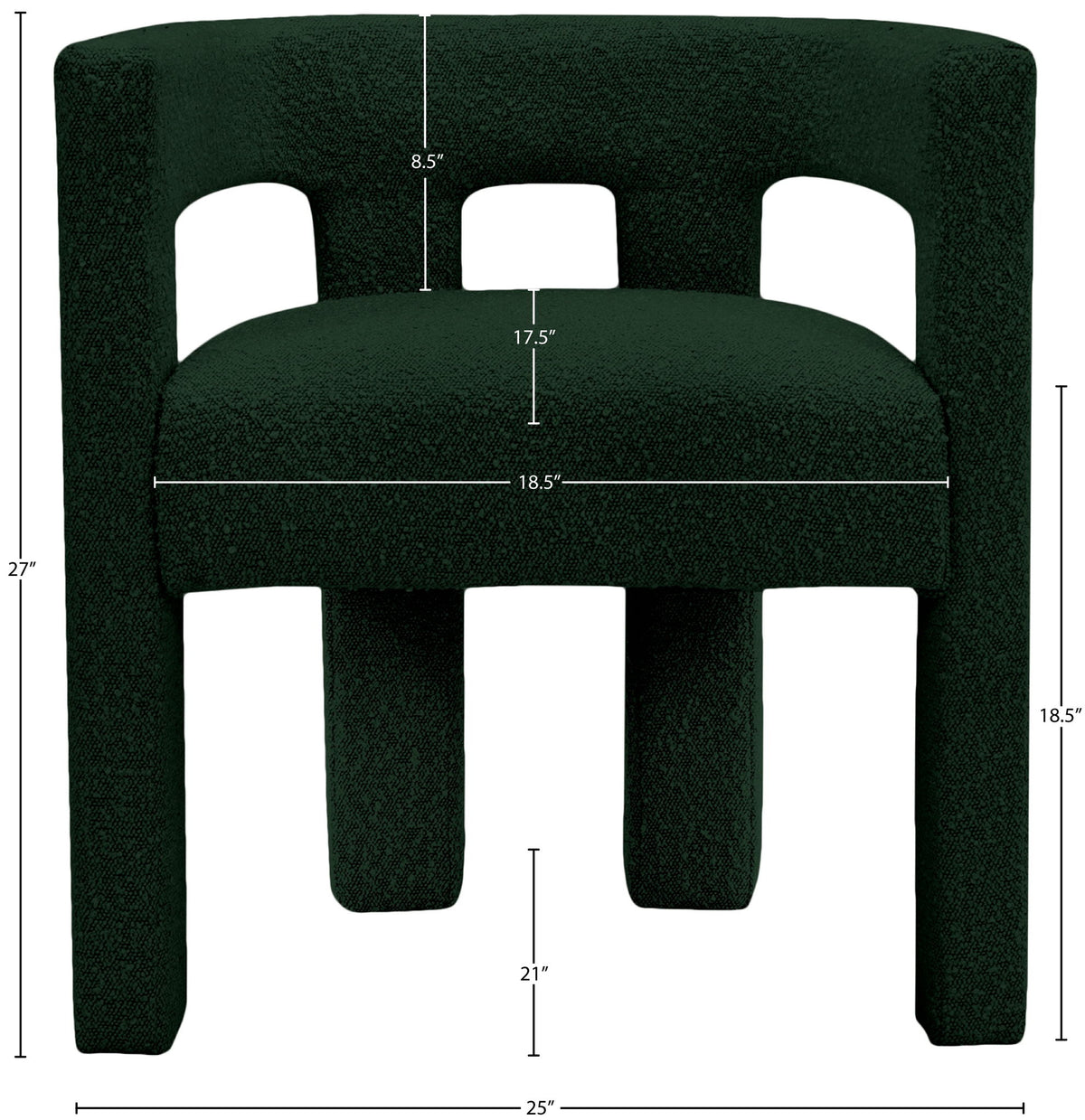 Athena - Boucle Fabric Dining Chair