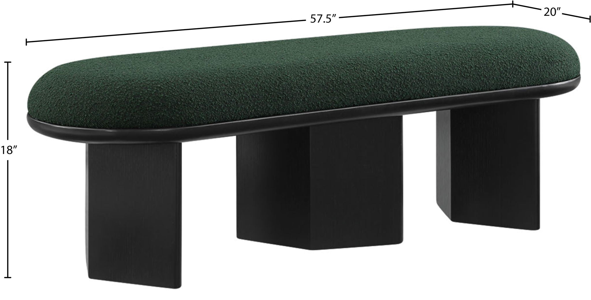 Wilshire - Bench With Black Base