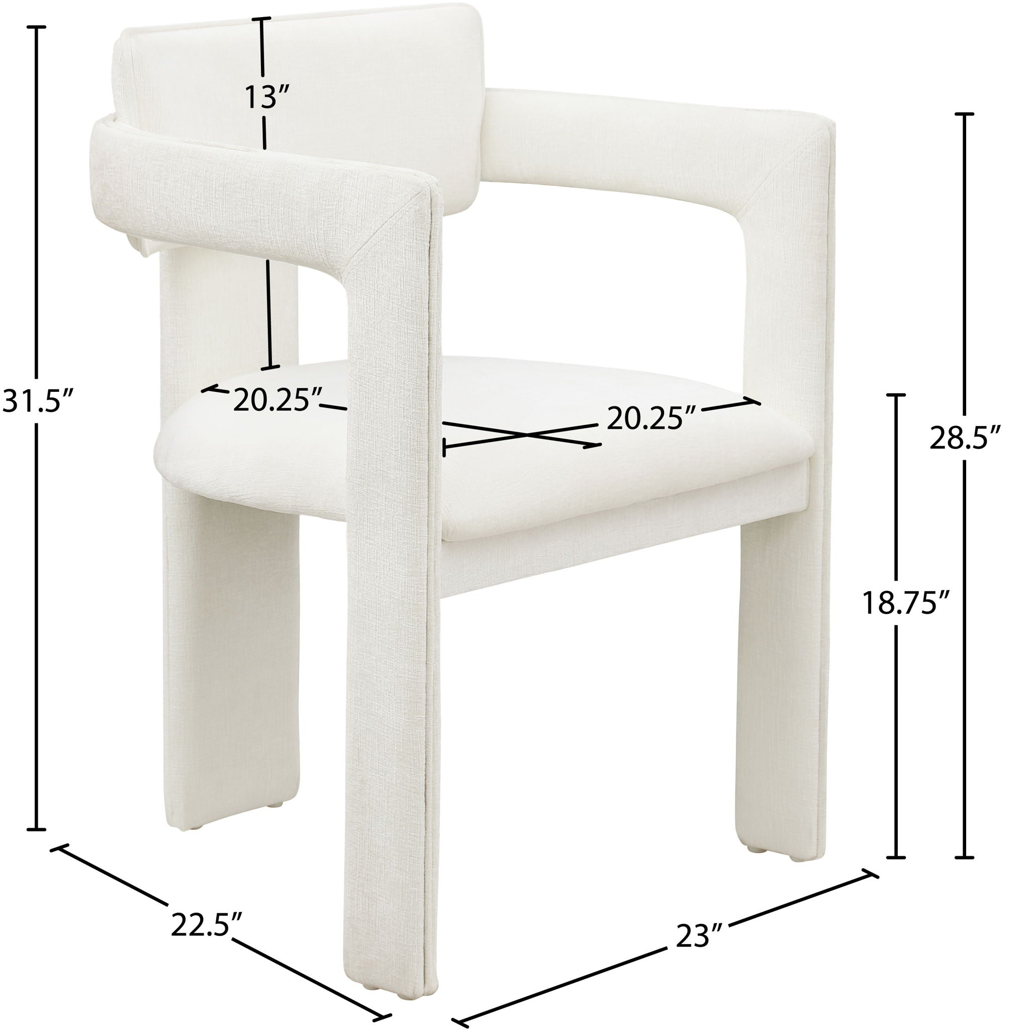 Brenda - Chenille  Dining Chair (Set of 2)