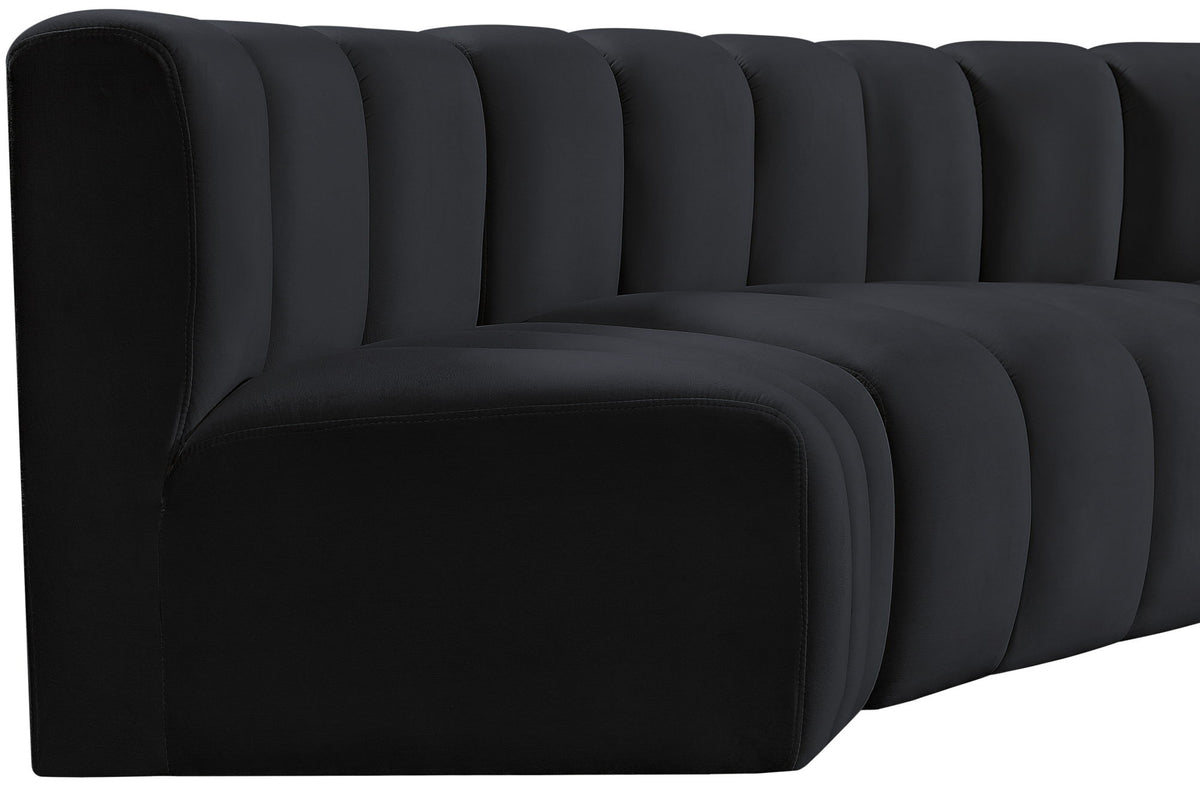 Arc - Velvet 7 Piece U-Shaped Modular Sofa
