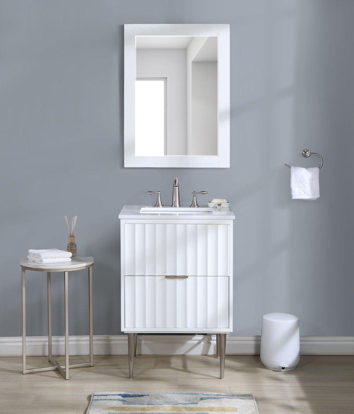 Modernist - Bathroom Vanity With Chrome Legs