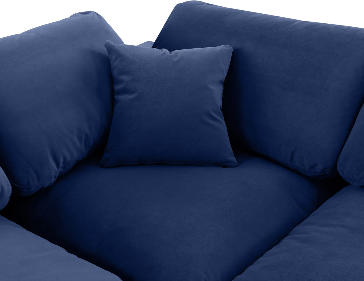 Comfy - 5 Piece Velvet Modular Corner Sectional