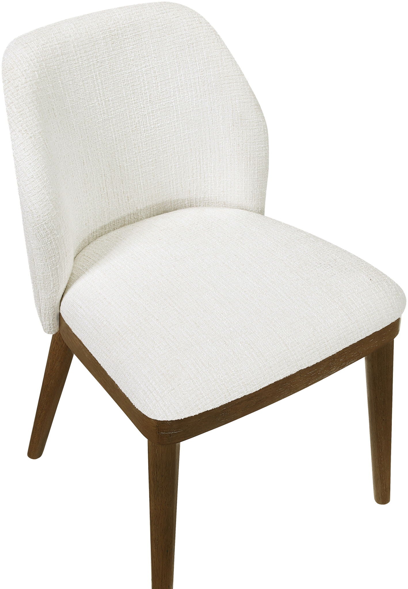 Valeo - Linen Textured Fabric Upholstered Dining Chair (Set of 2) - Painted Brown Base